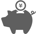 ブタの貯金箱のアイコン